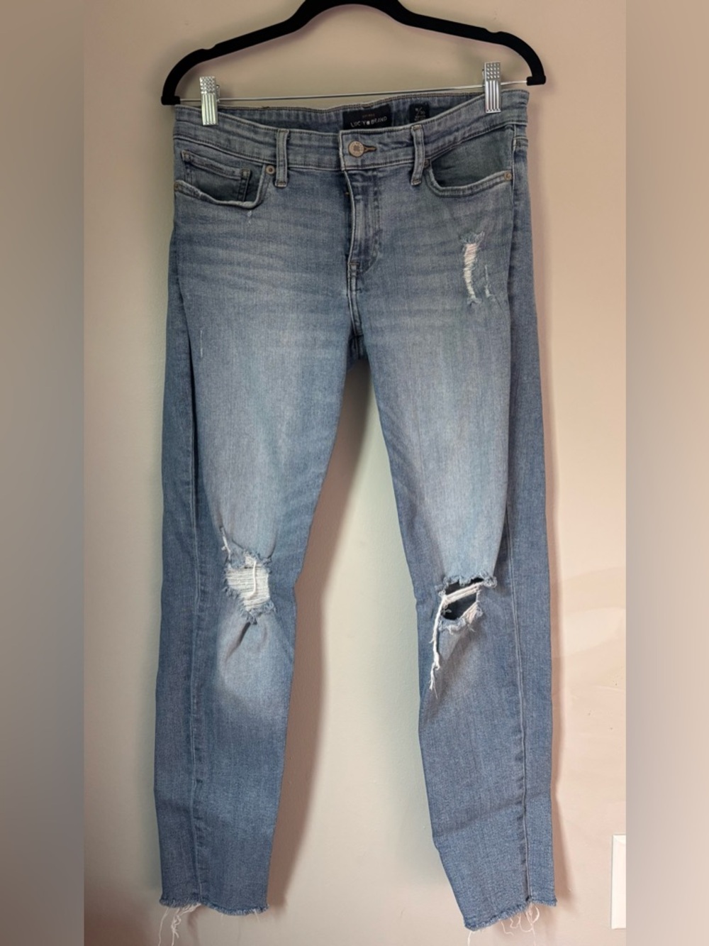 Lucky Brand Distressed Straight Leg Jeans